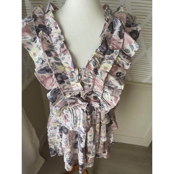 Karlie Women’s Small Floral Vintage Smock Mini Dress - Picture 5 of 10